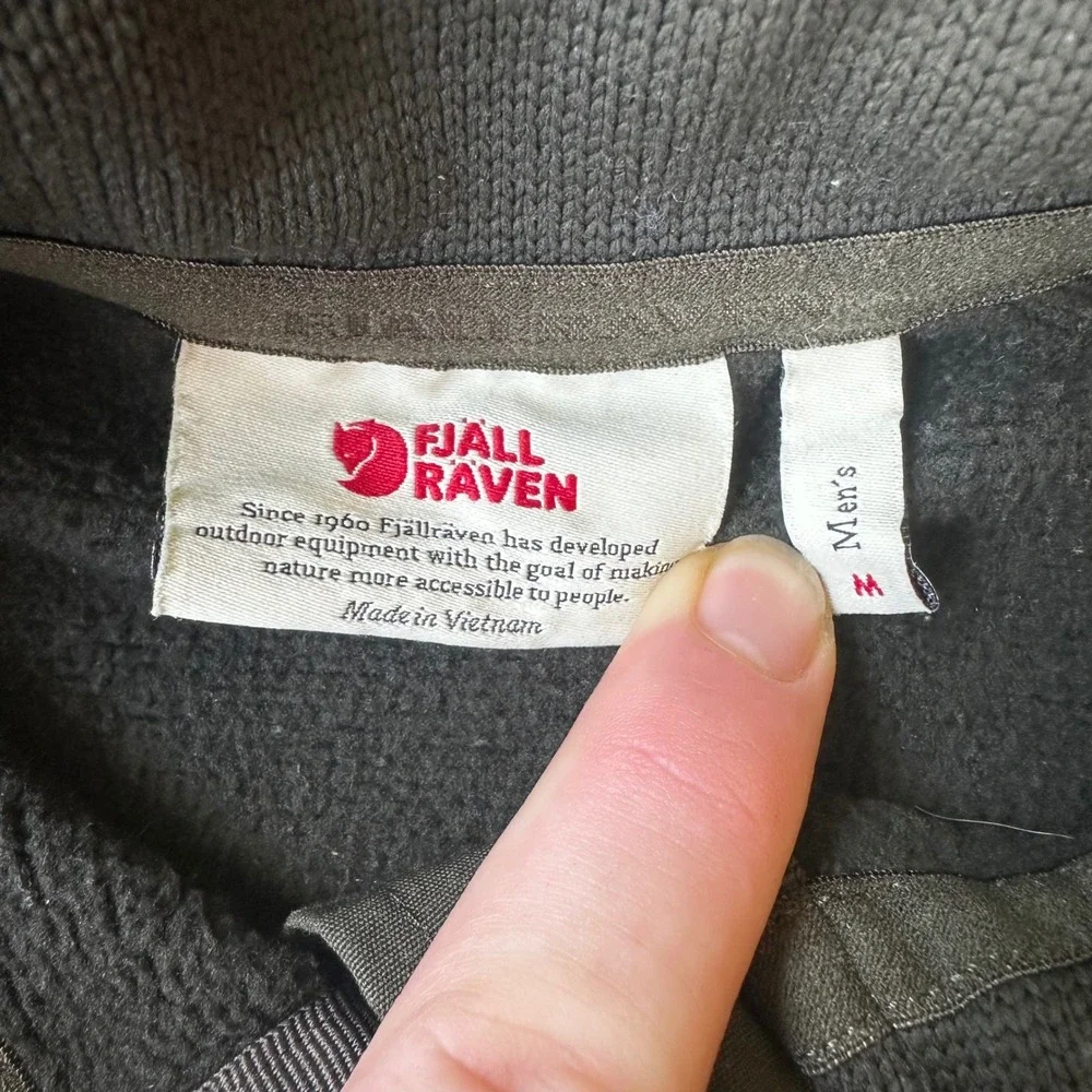 Fjallraven Ovik Fleece Half Zip Mens Medium Green Fleece G-1000 Pullover 87154